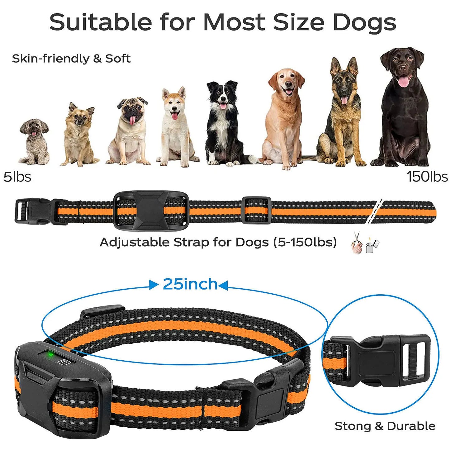 Remote Dog Training Collar (Waterproof, 3300Ft Range)