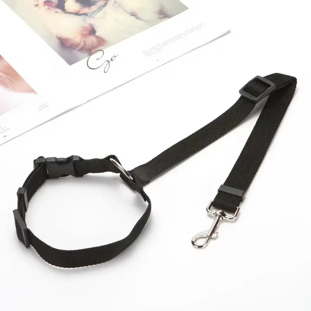 2-in-1 Dog Car Seat Belt & Leash (Adjustable Nylon)