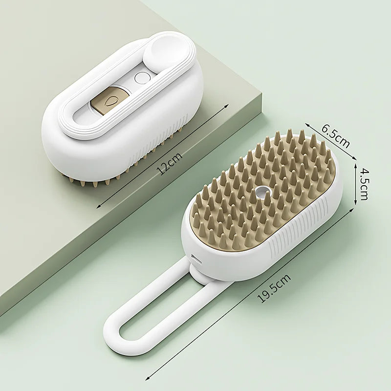 3-in-1 Electric Pet Brush with Steam Spray โ Hair Removal & Massage Comb