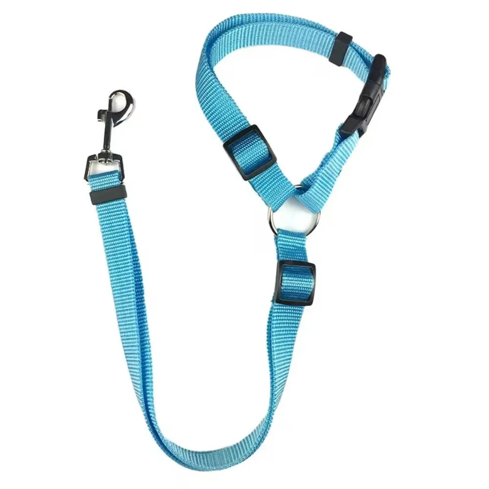 2-in-1 Dog Car Seat Belt & Leash (Adjustable Nylon)